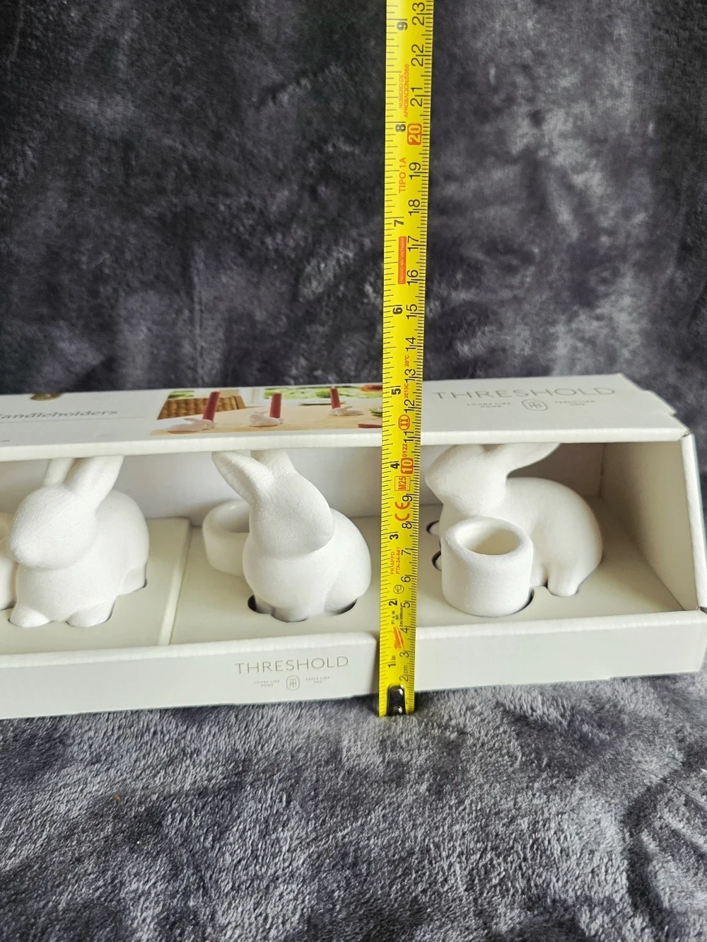 New Easter Set of 3 Ceramic Bunny Taper Candle Holders Threshold Target 2026